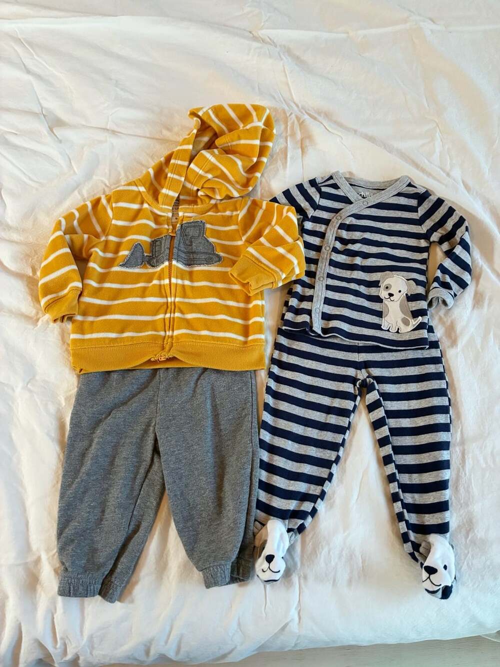 Child of Mine made by Carter's Baby Boy 2-Piece Puppy Dog Footed Set and